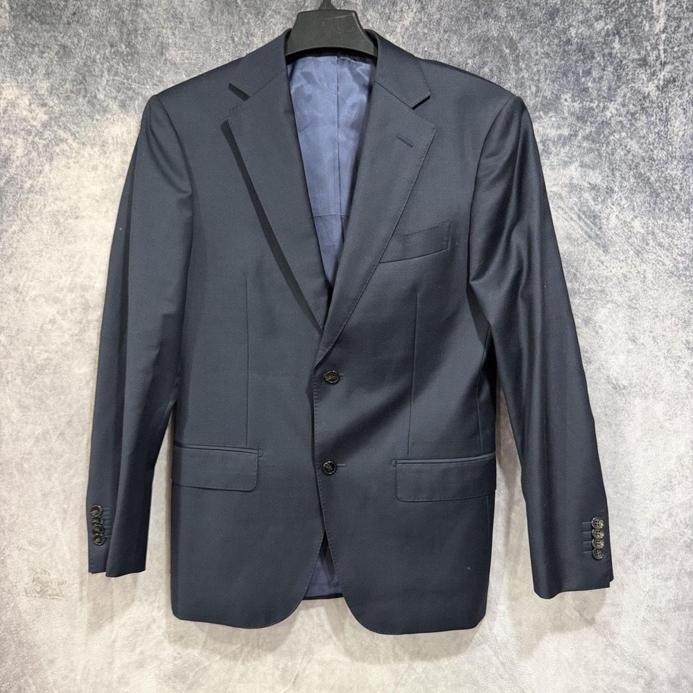 Suitsupply Men's 36R Navy Blue Super 110s Wool Blazer Vitale Barberis Canonico